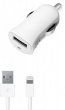 Автомобильное зарядное устройство Deppa 11250 для Apple с разъемом Lightning (8-pin), Белый