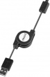 Кабель Deppa 72102 USB-microUSB с автосмоткой, 0,8м, Черный