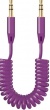 Кабель Deppa 72165 Mini jack/Mini jack 1.2м, витой,  Фиолетовый