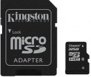 Карта памяти Kingston microSDHC 16Gb Class10 + adapter SDC10/16GB