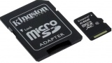 Карта памяти Kingston microSDXC 64Gb Class10 + SD адаптер SDCX10/64GB