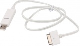 Кабель ONEXT 30-pin/USB светящийся, 1м, Белый/Синие диоды