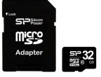 Карта памяти Silicon Power microSDHC 32Gb Class10 SP032GBSTH010V10-SP + adapter